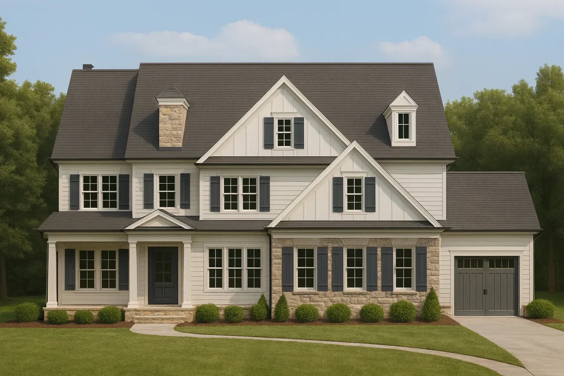 Expansive 2.5-Story House Plan with 5 Bedrooms and Full CAD Designs