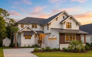 Plan  20-1366 - Auburn Bluff Lodge |  Modern Farmhouse - 4-Bed, 4.5-Bath, 4,755 SF