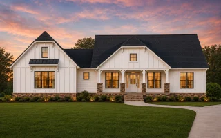 21-2284 HOUSE PLAN - Modern Farmhouse Home Plan - 3-Bed, 2.5-Bath, 1,954 SF
