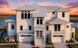 21-2998 HOUSE PLAN - Coastal Luxury Home Plan - 4-Bed, 3.5-Bath, 4,116 SF