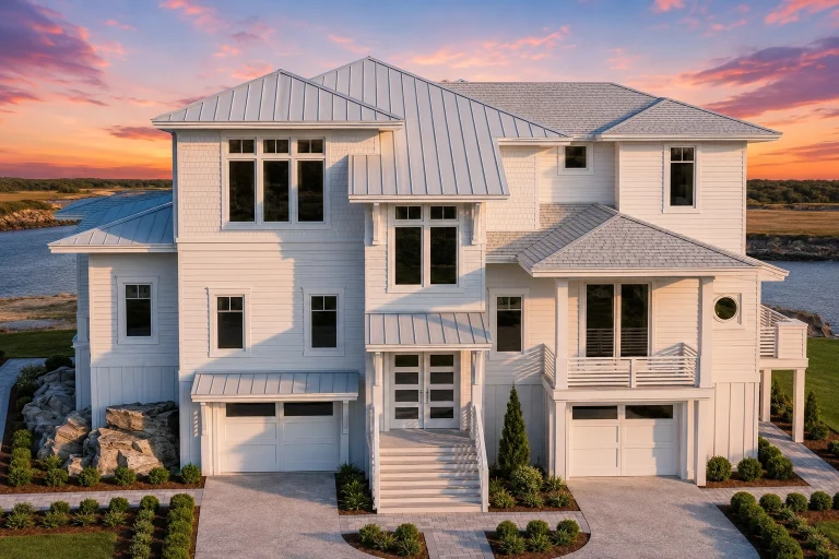 Luxury House Plans 5 21-2998 HOUSE PLAN - Coastal Luxury Home Plan - 4-Bed, 3.5-Bath, 4,116 SF