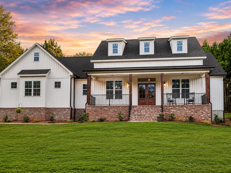 House Plans 1 21-3410 HOUSE PLAN - Modern Farmhouse Home Plan - 4-Bed, 3-Bath, 2,220 SF