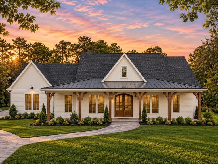24-1527 HOUSE PLAN - Modern Farmhouse Home Plan - 3-Bed, 2.5-Bath, 2,315 SF