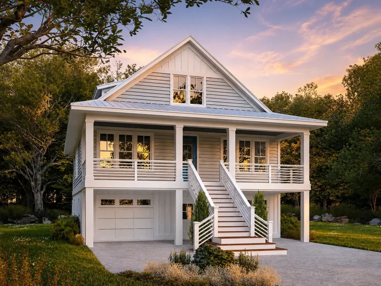 Sloping Lot House Plans 1 24-1908 HOUSE PLAN - Coastal Home Plan - 3-Bed, 2.5-Bath, 2,259 SF