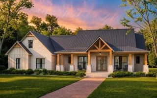 24-1121 HOUSE PLAN - Modern Farmhouse Home Plan - 4-Bed, 3.5-Bath, 2,961 SF
