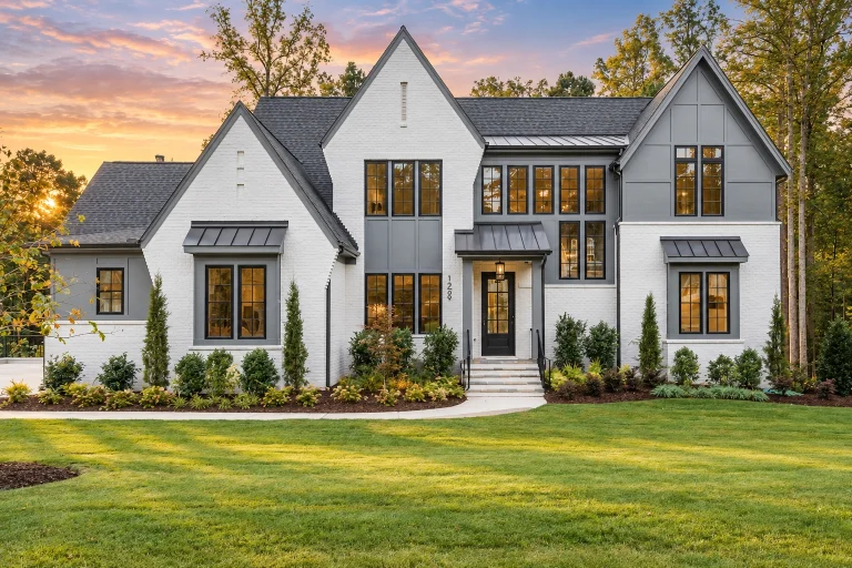 22-1536 HOUSE PLAN - Modern Tudor Farmhouse Home Plan - 4-Bed, 5.5-Bath, 5,950 SF