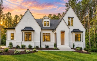 22-1187 HOUSE PLAN - Modern Tudor Home Plan - 5-Bed, 5-Bath, 3,879 SF