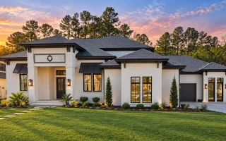 22-1357 HOUSE PLAN - Modern Mediterranean Home Plan - 4-Bed, 3.5-Bath, 4,888 SF