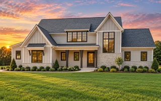 22-2093 HOUSE PLAN - Modern Farmhouse Home Plan - 4-Bed, 4.5-Bath, 3,281 SF