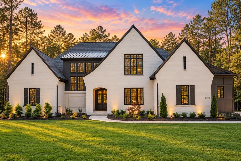 22-1430 HOUSE PLAN - Modern Tudor Home Plan - 5-Bed, 5.5-Bath, 4,116 SF