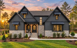 23-1854 HOUSE PLAN - Modern Farmhouse Home Plan - 4-Bed, 5-Bath, 3,721 SF