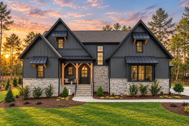 23-1854 HOUSE PLAN - Modern Farmhouse Home Plan - 4-Bed, 5-Bath, 3,721 SF