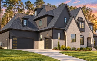 23-1267 HOUSE PLAN - Contemporary Tudor Home Plan - 5-Bed, 5-Bath, 5,251 SF