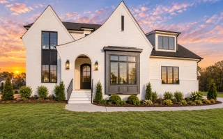 23-1353 HOUSE PLAN - Modern Tudor Home Plan - 4-Bed, 4.5-Bath, 3,428 SF