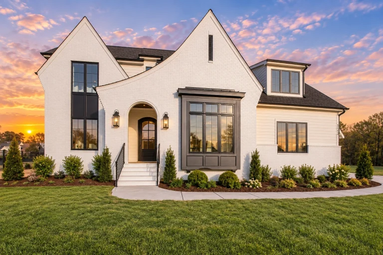 3 Bedroom House Plans 2 23-1353 HOUSE PLAN - Modern Tudor Home Plan - 4-Bed, 4.5-Bath, 3,428 SF