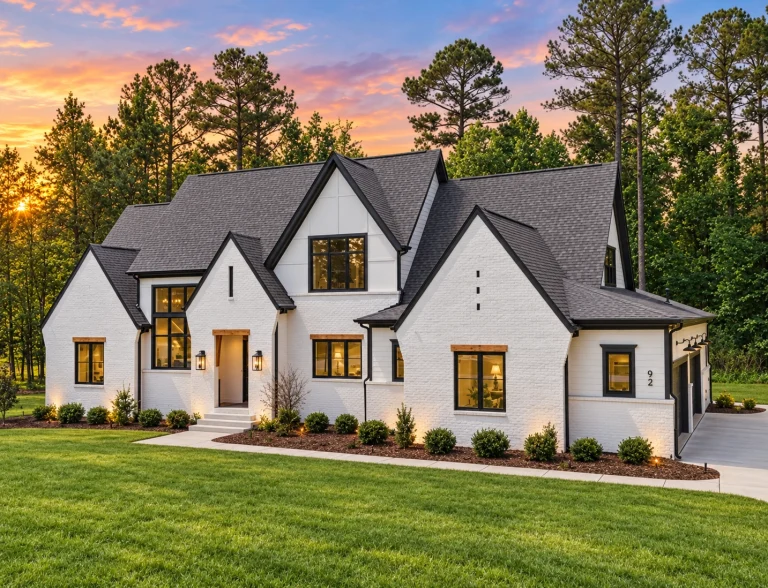 23-1719 HOUSE PLAN - Contemporary Tudor Home Plan - 5-Bed, 5.5-Bath, 4,688 SF