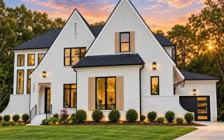 23-1264 HOUSE PLAN - Modern Tudor Home Plan - 5-Bed, 5-Bath, 4,020 SF
