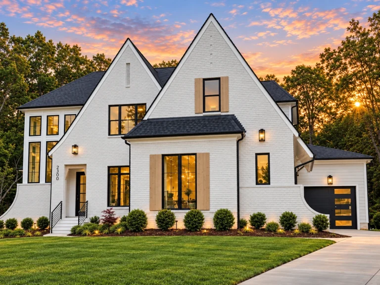 23-1264 HOUSE PLAN - Modern Tudor Home Plan - 5-Bed, 5.5-Bath, 4,020 SF