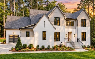 23-1210 HOUSE PLAN - Modern Tudor Home Plan - 5-Bed, 5-Bath, 4,304 SF