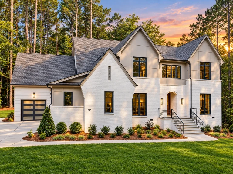Mid-Size House Plans 1 23-1210 HOUSE PLAN - Modern Tudor Home Plan - 5-Bed, 5.5-Bath, 4,304 SF