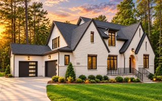 23-1240 HOUSE PLAN - Modern Tudor Home Plan - 5-Bed, 5-Bath, 4,334 SF