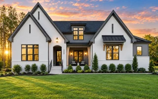 24-1126 HOUSE PLAN - Modern Tudor Home Plan - 4-Bed, 4.5-Bath, 4,145 SF