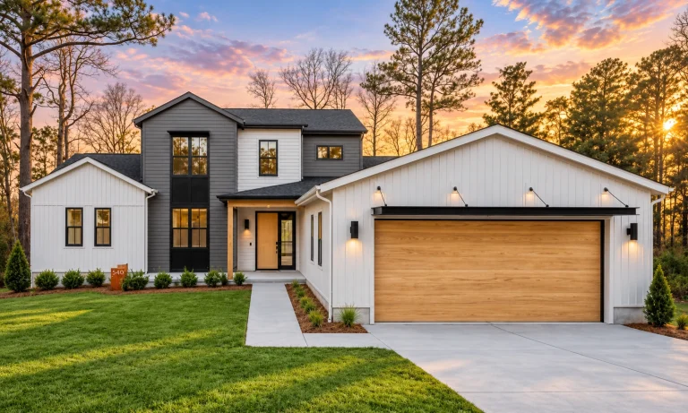 Colonial House Plans 1 24-1105 HOUSE PLAN - Contemporary Modern Farmhouse Home Plan - 3-Bed, 4-Bath, 2,600 SF