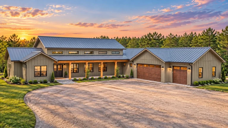 24-1518 HOUSE PLAN - Barndominium Home Plan - 3-Bed, 2.5-Bath, 2,400 SF