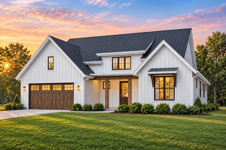 23-1123 HOUSE PLAN - Modern Farmhouse Home Plan - 3-Bed, 2-Bath, 1,878 SF