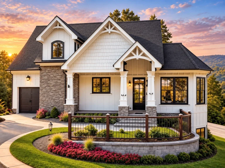 5 Bedroom House Plans 1 23-1649 HOUSE PLAN - Modern Craftsman Cottage Home Plan - 5-Bed, 3.5-Bath, 2,810 SF