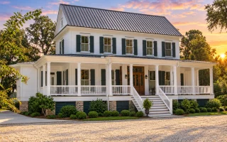 23-1787 HOUSE PLAN - Southern Colonial Farmhouse Home Plan - 5-Bed, 4-Bath, 3,954 SF