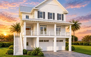 16-1622 HOUSE PLAN - Coastal Home Plan - 4-Bed, 3-Bath, 2,473 SF