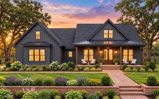 23-1218 HOUSE PLAN - Modern Farmhouse Home Plan - 3-Bed, 2.5-Bath, 2,188 SF