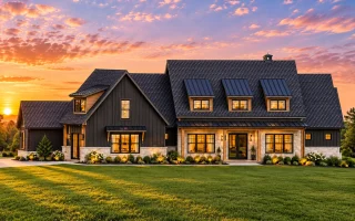 24-1029 HOUSE PLAN - Modern Farmhouse Home Plan - 4-Bed, 4.5-Bath, 4,337 SF