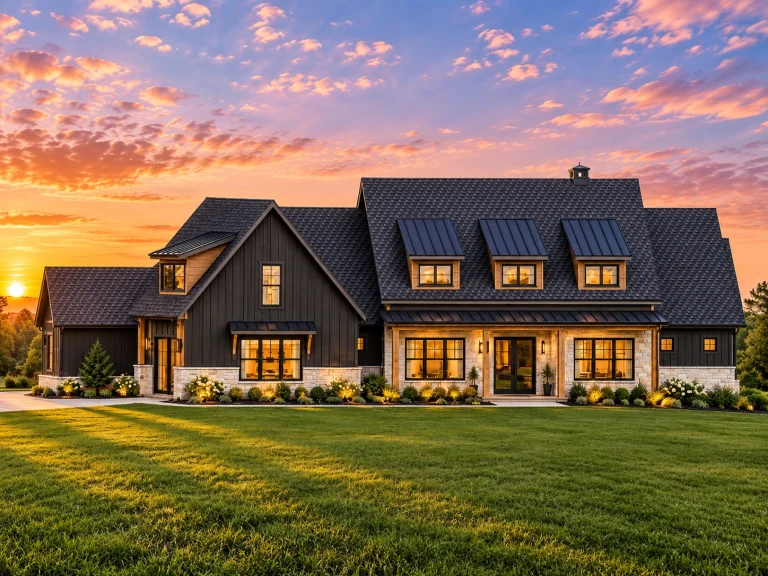 24-1029 HOUSE PLAN - Modern Farmhouse Home Plan - 4-Bed, 4.5-Bath, 4,337 SF