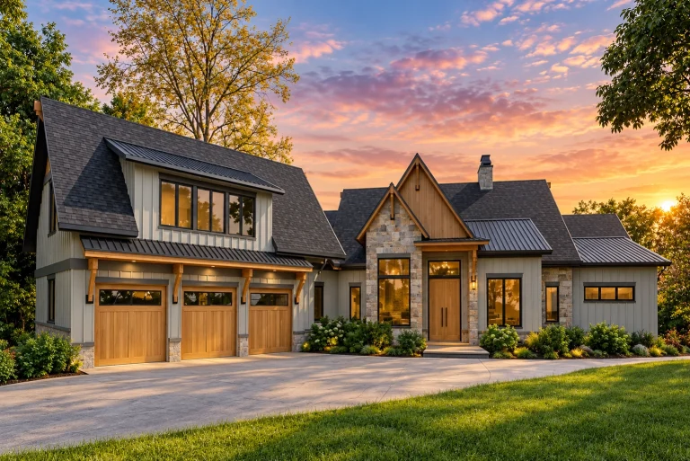 24-1616 HOUSE PLAN - Modern Craftsman Home Plan - 4-Bed, 4.5-Bath, 5,013 SF