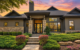 16-1051 HOUSE PLAN - Modern Suburban Home Plan - 3-Bed, 3.5-Bath, 2,735 SF