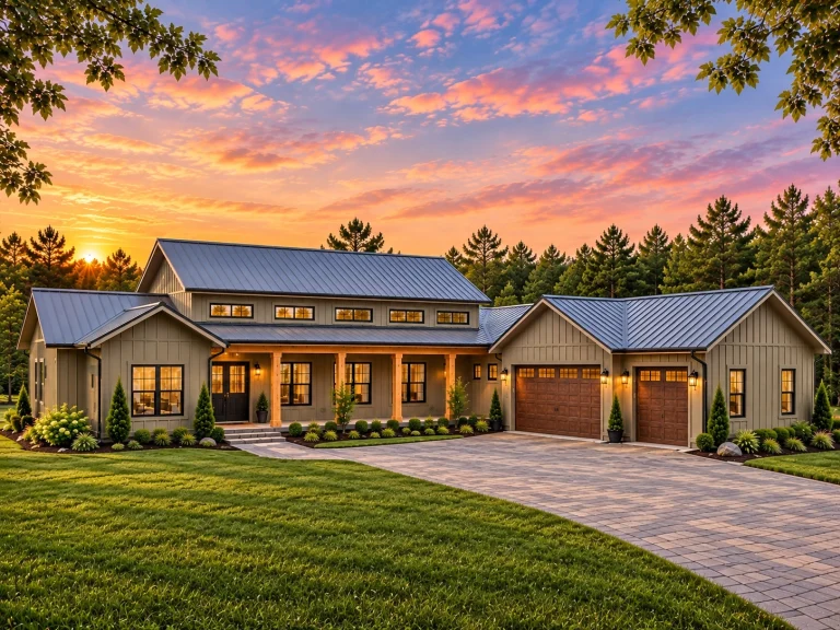 Southwestern House Plans 24 24-1518 HOUSE PLAN - Barndominium Home Plan - 3-Bed, 2.5-Bath, 2,400 SF