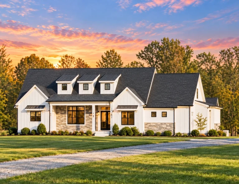 House Plans with Side-Load Garage 3 20-1882 HOUSE PLAN - Modern Farmhouse Home Plan - 3-Bed, 2.5-Bath, 2,345 SF