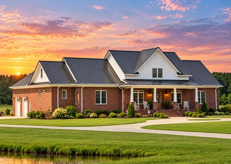 20-1396 HOUSE PLAN - Brick Modern Farmhouse Home Plan - 4-Bed, 4.5-Bath, 3,472 SF