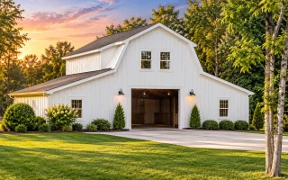 20-1326 HOUSE PLAN - Gambrel Barn-Style Garage Plan - 1,753 SF