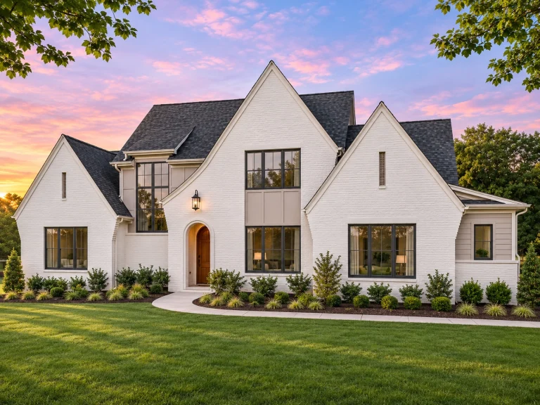 22-2128 HOUSE PLAN - Modern Tudor Home Plan - 4-Bed, 4.5-Bath, 3,507 SF