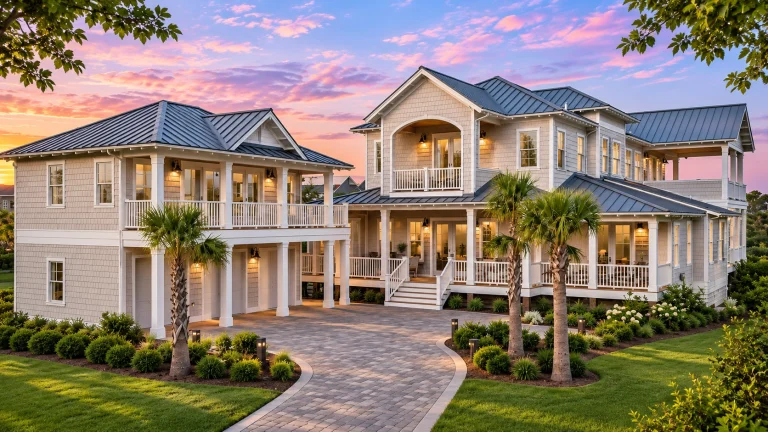 23-1235 HOUSE PLAN - Coastal Luxury Home Plan - 8-Bed, 8-Bath, 6,350 SF