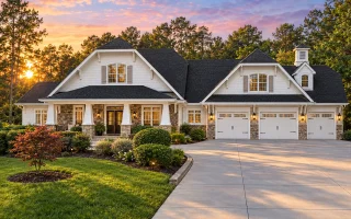 12-2927 HOUSE PLAN - Modern Craftsman Home Plan - 4-Bed, 3-Bath, 5,558 SF