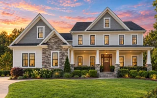 12-2398 HOUSE PLAN - Modern Craftsman Home Plan - 5-Bed, 4.5-Bath, 6,092 SF