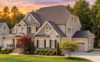 12-2871 HOUSE PLAN - Modern Craftsman Home Plan - 6-Bed, 5-Bath, 5,190 SF