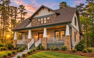 12-1087 HOUSE PLAN - Traditional Craftsman Home Plan - 4-Bed, 3-Bath, 2,605 SF