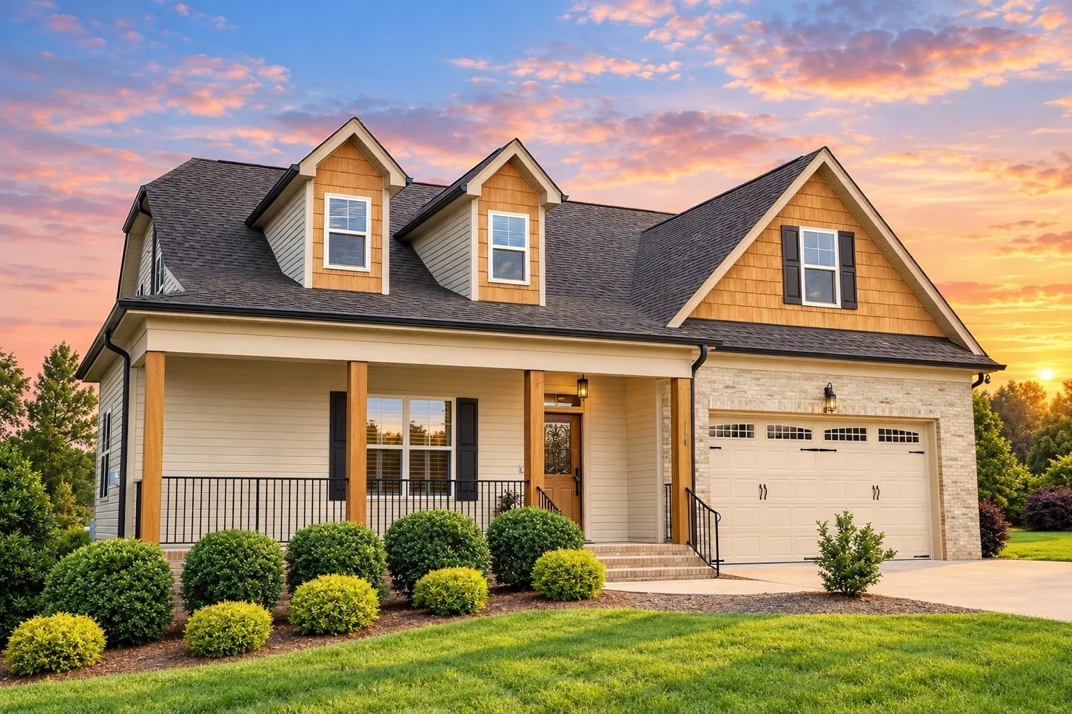 13-1516 HOUSE PLAN – Craftsman Home Plan – 3-Bed, 2.5-Bath, 2,559 SF - Warm Natural, AI-generated exterior concept