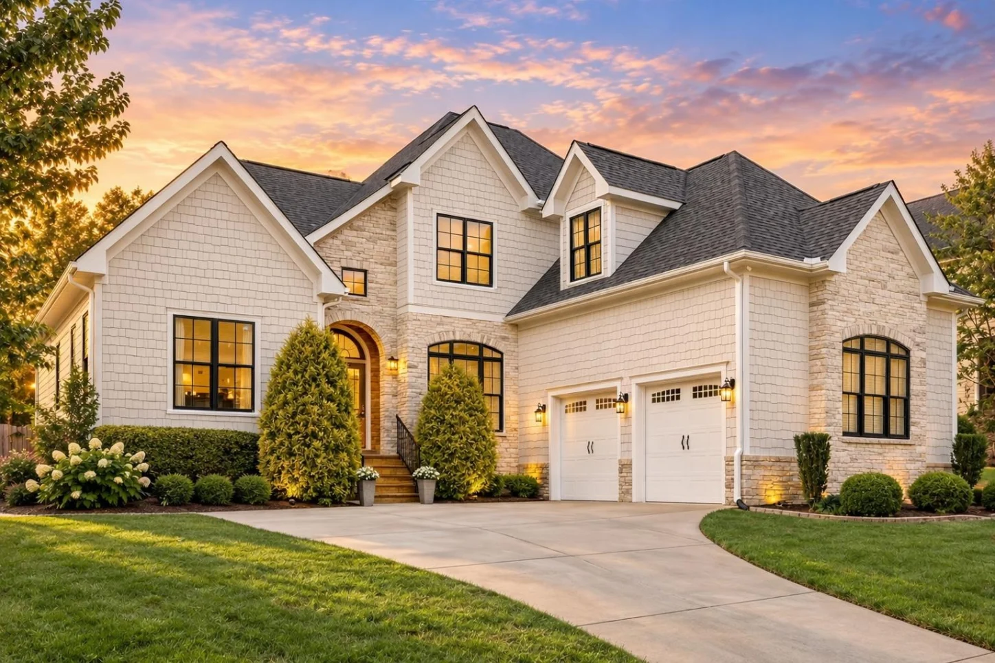 13-1309 HOUSE PLAN – Traditional Craftsman Home Plan – 3-Bed, 2.5-Bath, 2,805 SF - Warm Natural, AI-generated exterior concept