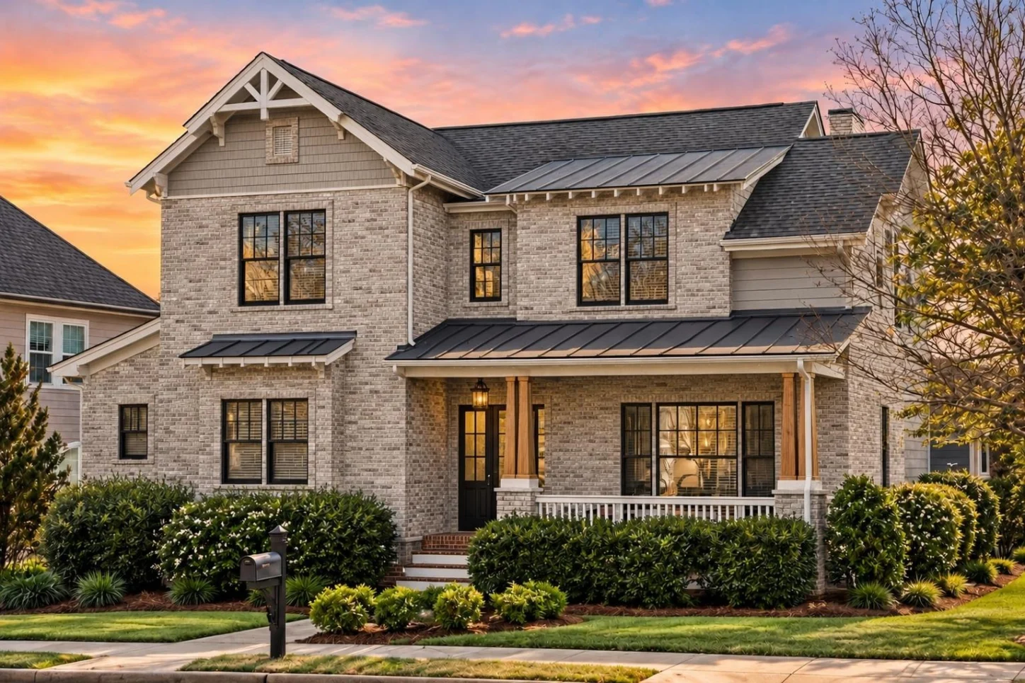 11-1029 HOUSE PLAN – Modern Farmhouse Home Plan – 4-Bed, 3.5-Bath, 2,759 SF - Modern Brick, AI-generated exterior concept